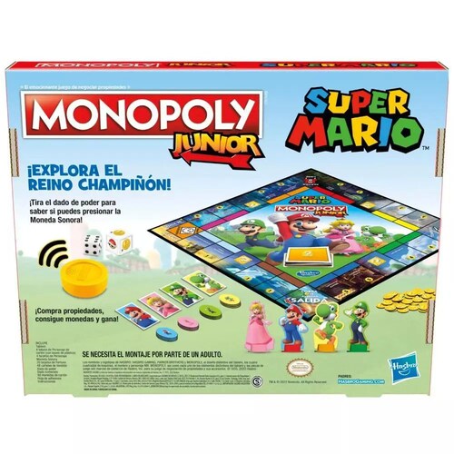 Juego De Mesa Hasbro Monopoly Junior Edición Super Mario.