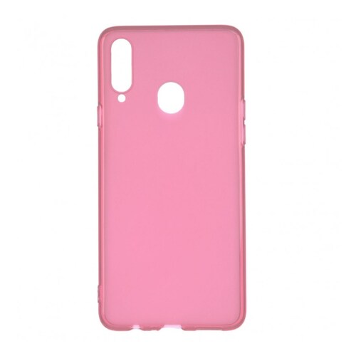 Funda protectora para celular Samsung A20S Rosa.