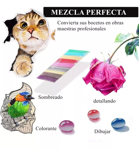 Set 180 Lápices Dibujo Colores Y Estuche Profesional Artista.