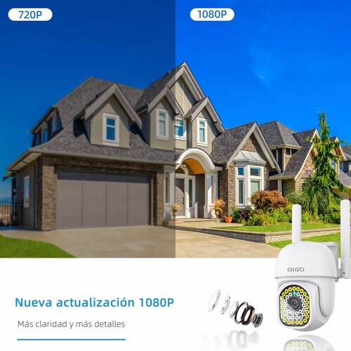 Cámara Seguridad Wifi Exterior Inalámbrica 1080p Vigilancia.