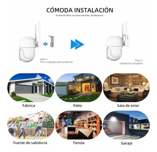 Cámara Seguridad Wifi Exterior Inalámbrica 1080p Vigilancia.