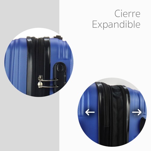 Golingo Maleta de Mano Carry On 20" Resistente Con Ruedas Giratorias 360 y removibles Asa Rigida Expandible para Viajes AZUL