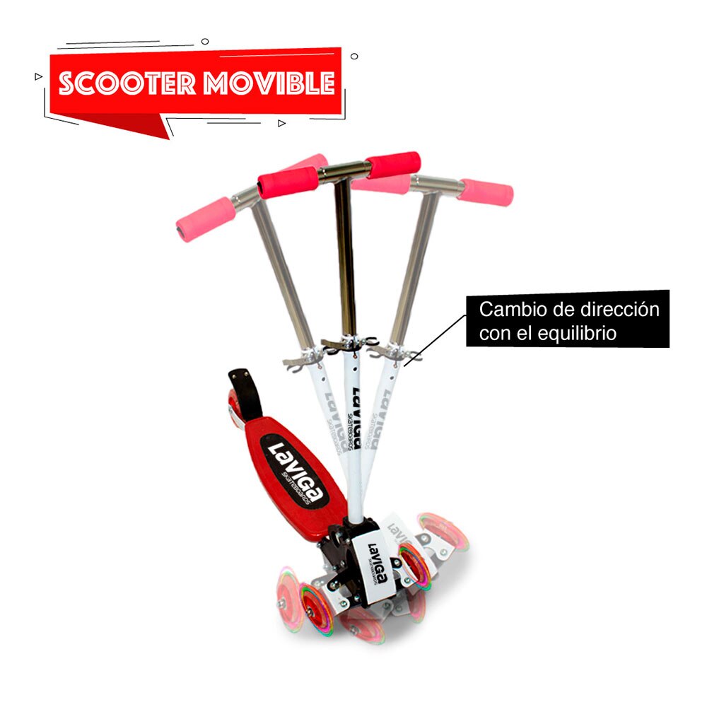 Scooter Pat n Del Diablo Ajustable Rojo Movible Infantil