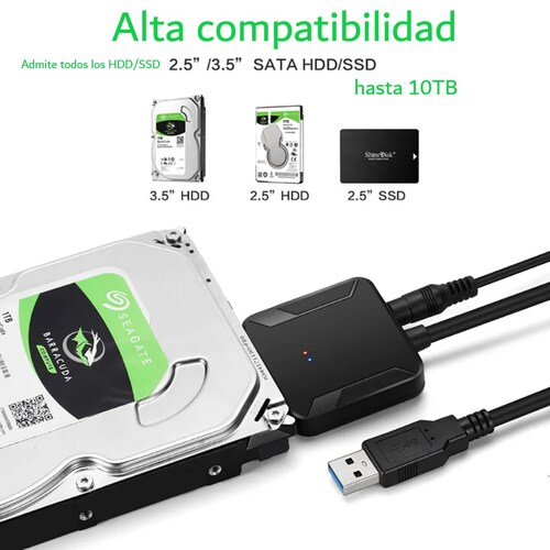Adaptador cable USB 3,0 a Sata 3 convertidor disco duro USB 3.0 2,5 3,5 HDD SSD disco duro externo.