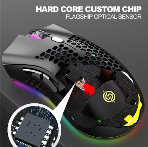 Mouse gamer inalámbrico recargable K-Snake BM600 black.