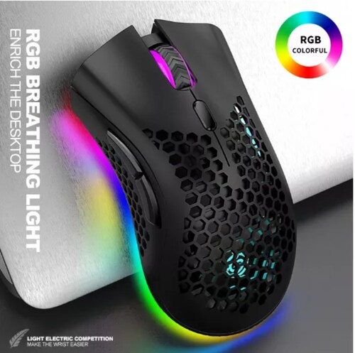 Mouse gamer inalámbrico recargable K-Snake BM600 black.
