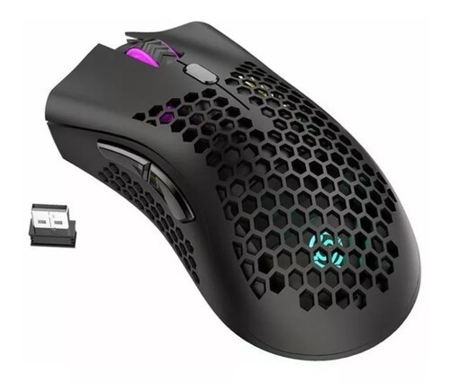 Mouse gamer inalámbrico recargable K-Snake BM600 black.