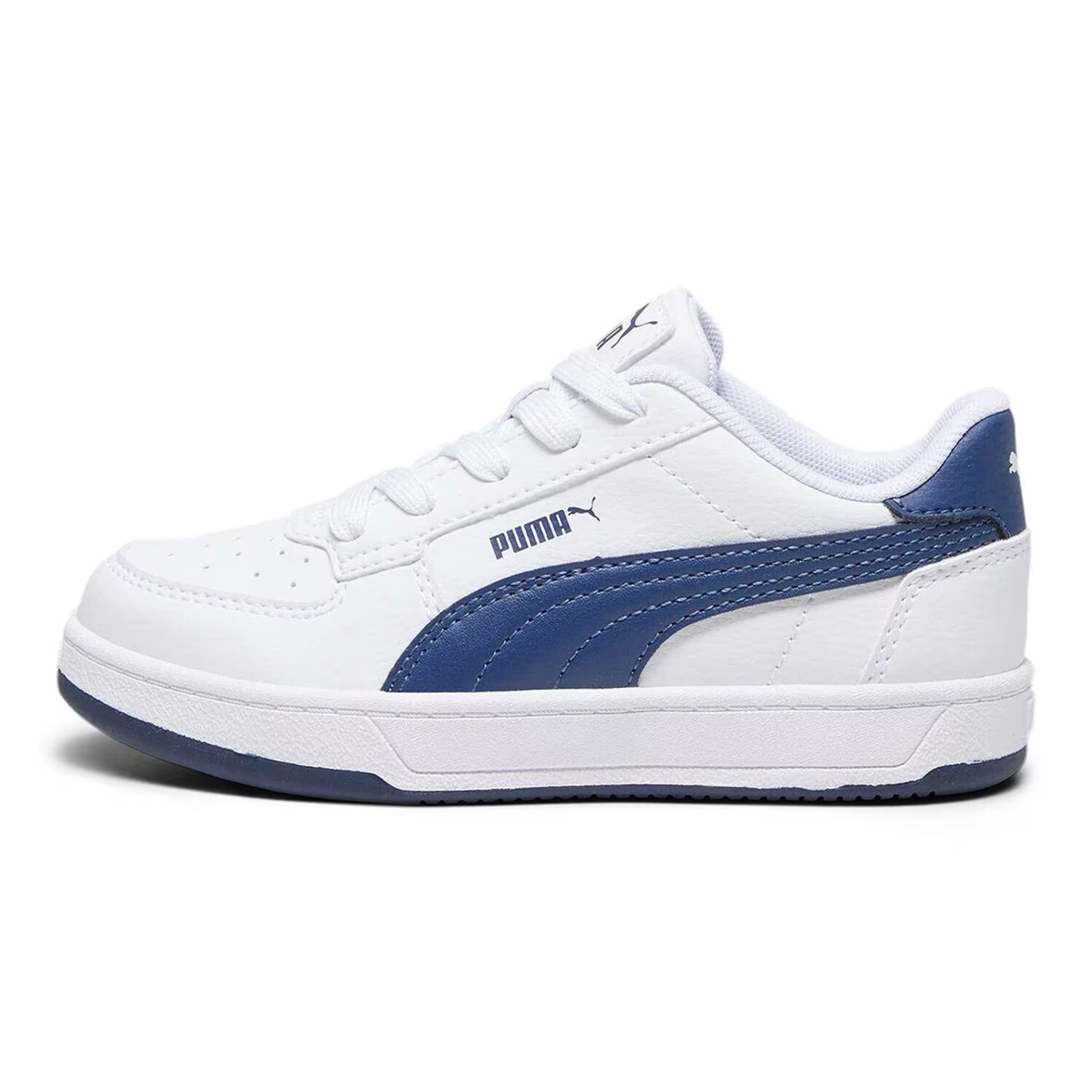 Tenis Casual Puma Caven 2.0 Ps blanco con azul 393838 08 nino