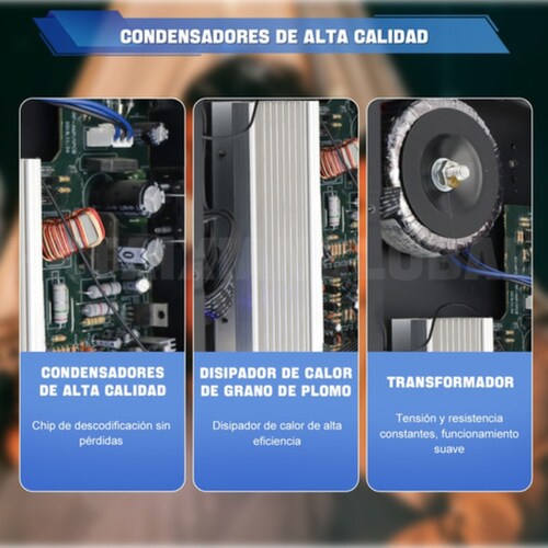 Amplificador De Audio Para Auto Casa Bluetooth Negro