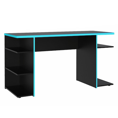 Escritorio Gamer Madesa para Pc y Consola Azul/Negro.