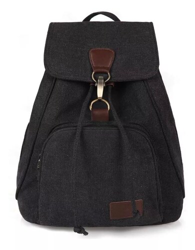 Mochila Escolar Antirrobo Para Mujer Mochila De Lona Impermeable color NEGRO.