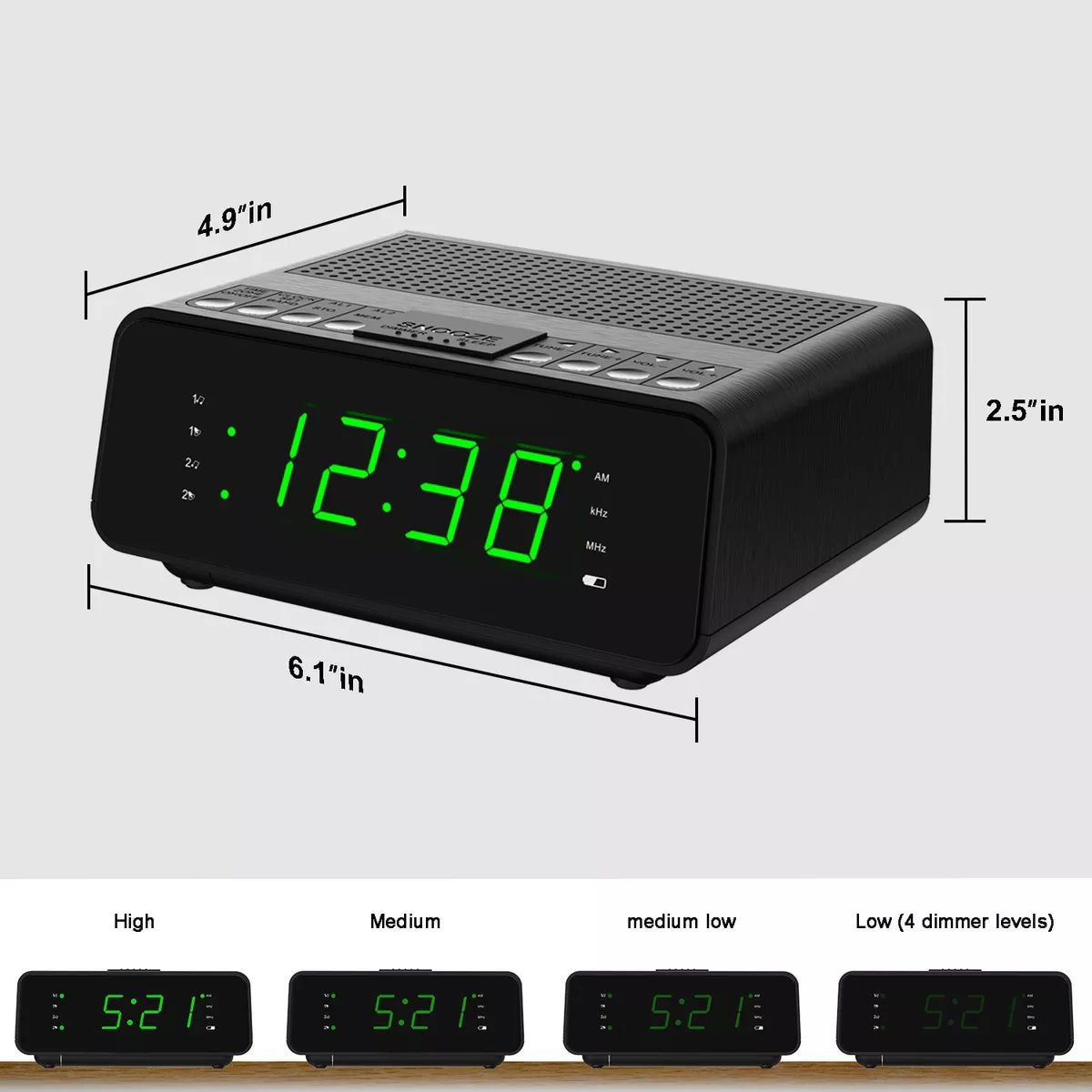 Radio Reloj Fm am Despertador Digital Para El Dormitorio