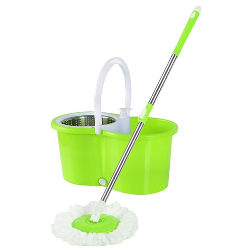 Trapeador Giratorio Spin Mop 360 Sistema De Limpieza, Verde 