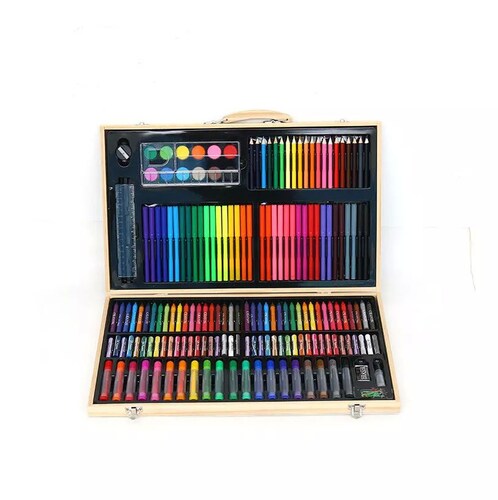 Set De Arte Profesional Colores Lápices Kit Dibujo 180 Pcs