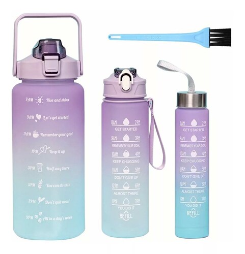Botella De Agua Deportiva Alta Calidad 3pzs Pareja Familia