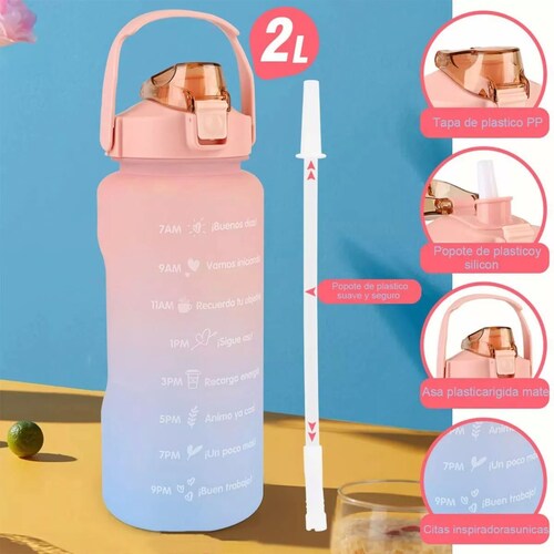 Botella De Agua Deportiva Alta Calidad 3pzs Pareja Familia
