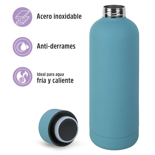 Termo Botella Acero Inoxidablecon Fría/caliente 750 Mililitros, Azul Cielo
