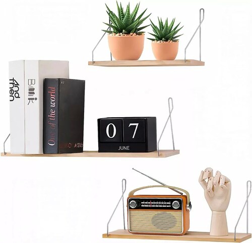 3 Repisas Flotantes Minimalistas Modernistas Con Soporte