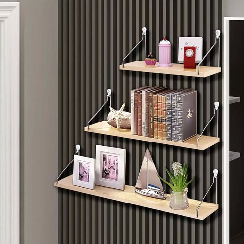 3 Repisas Flotantes Minimalistas Modernistas Con Soporte