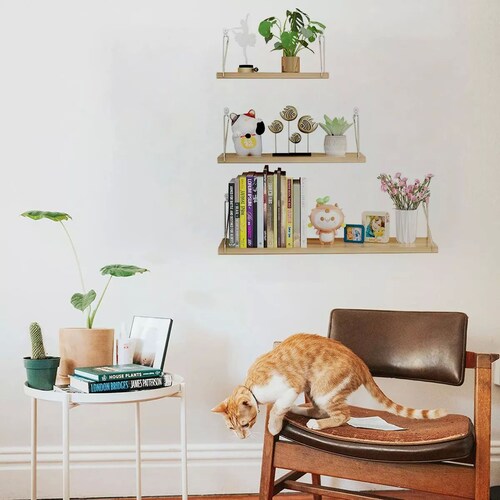 3 Repisas Flotantes Minimalistas Modernistas Con Soporte