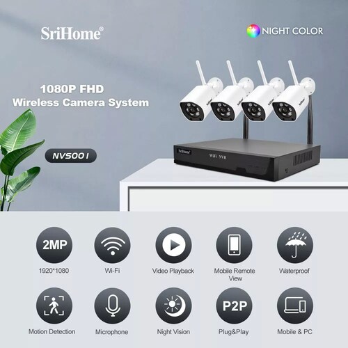Kit De Camaras Videovigilancia Circuito Cerrado+ Disco 500gb
