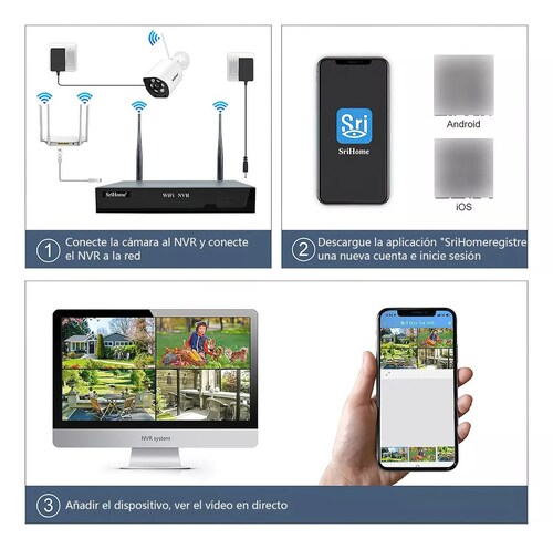 Kit De Camaras Videovigilancia Circuito Cerrado+ Disco 500gb