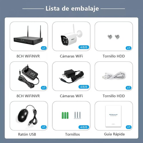Kit De Camaras Videovigilancia Circuito Cerrado+ Disco 500gb