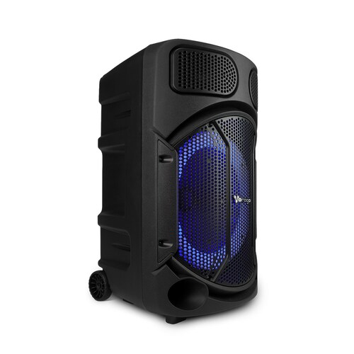 Bafle Amplificado Bluetooth de 15'' Vorago KSP-502 de 80 W, LED, Negro.