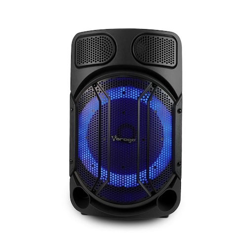 Bafle Amplificado Bluetooth de 15'' Vorago KSP-502 de 80 W, LED, Negro.