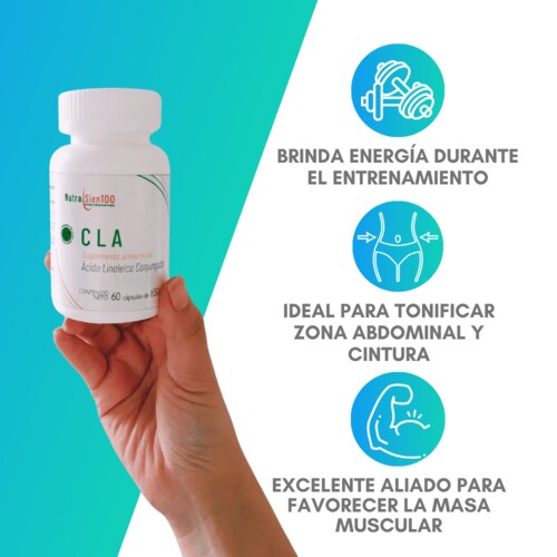 Cla Cápsulas. 600mg De Ácido Linoleico Conjugado. Suplemento Vegano. 60 Caps