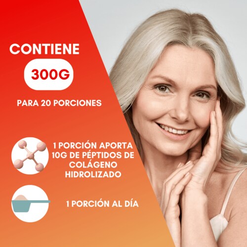 COLÁGENO hidrolizado puro en Polvo Con Vitamina C y Magnesio Sin Azúcar. Nutrasien100.  Sabor arándano 1 Bote de 300g