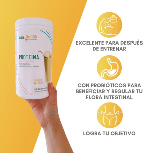 Proteína en polvo Vainilla Keto Pre-workout 22g proteína NO Azúcar NO Gluten 500g