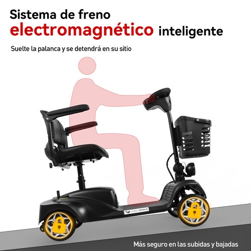 Scooter Eléctrico para Discapacitados Honey Whale Yl-07 Negro .