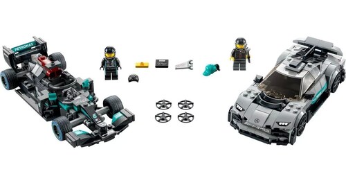 Kit Lego Mercedes Amg F1 W12 E Y Amg Project One 76909 Cantidad de piezas 564