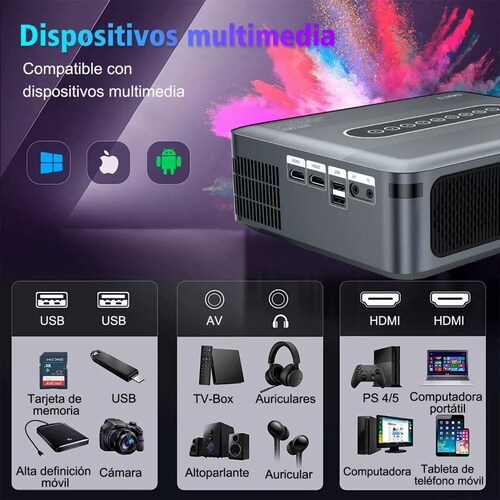 Proyector Profesional 8k Android Wifi Full Hd 1080p 8000 Lm