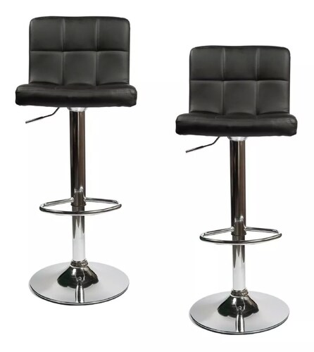 Banco De Cocina O Barra Negro Banco Alto Desayunador Set X2
