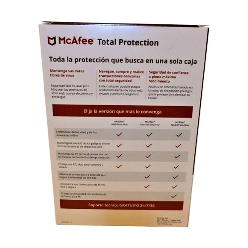 ANTIVIRUS MCAFEE TOTAL PROTECTION 10 US.