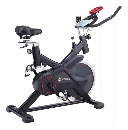 Bicicleta fija Centurfit MKZ-7702-13KGS para spinning color negro.
