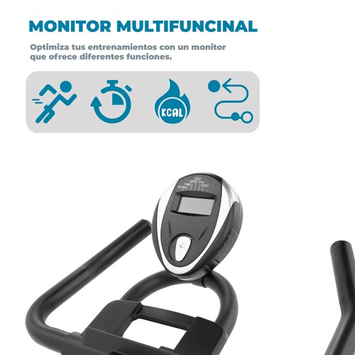 Altera Bicicleta Fija Spinning de 5 niveles de asiento con pantalla LCD con bluetooth para hacer ejercicios en casa