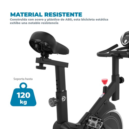 Altera Bicicleta Fija Spinning de 5 niveles de asiento con pantalla LCD con bluetooth para hacer ejercicios en casa