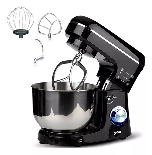 Batidora de pedestal YOU R6671 negra 50/60Hz 110 V