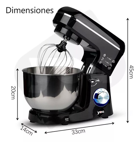 Batidora de pedestal YOU R6671 negra 50/60Hz 110 V