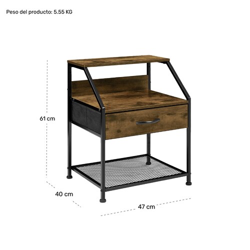 Mueble Buro Comoda Mesa Noche Balda 1 Cajon Moderno Cafe