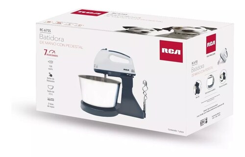 Rca Batidora De Pedestal 2 En 1 Rc-67ss Color Gris.