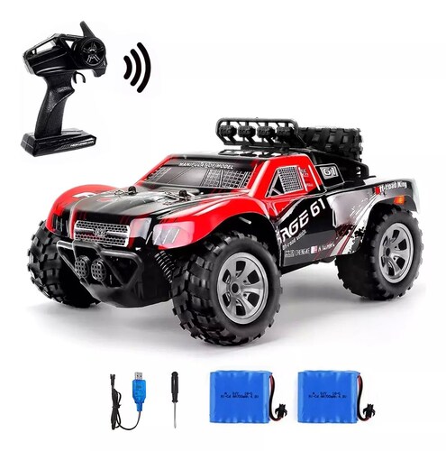 Juguetes De Carro Control Remoto Todo Terreno 1:18+2baterías.