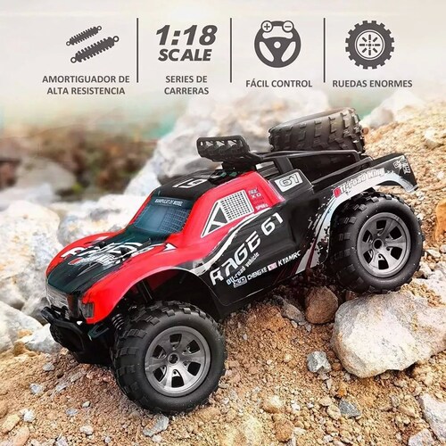 Juguetes De Carro Control Remoto Todo Terreno 1:18+2baterías.