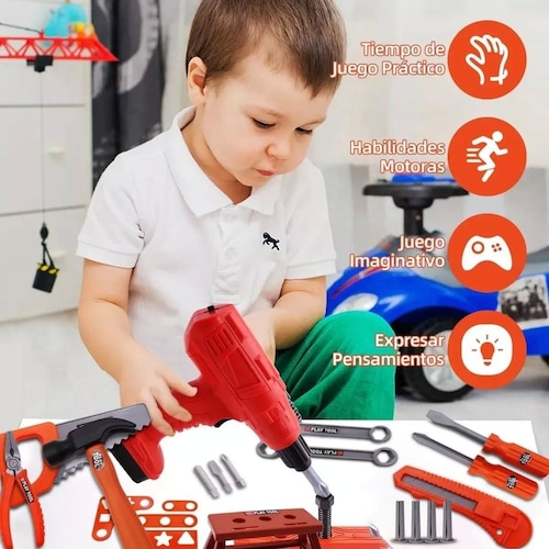 Kit De Herramientas De Reparación De Juguete Para Niños.