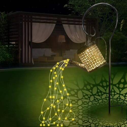 Lámpara Solar Decorativa Impermeable Para Jardín Exterior Amarillo