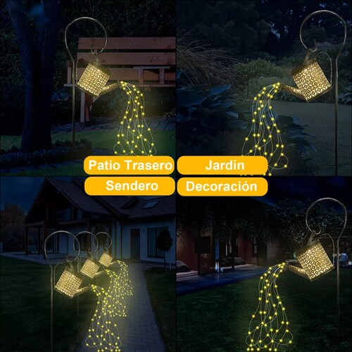 Lámpara Solar Decorativa Impermeable Para Jardín Exterior Amarillo