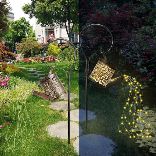 Lámpara Solar Decorativa Impermeable Para Jardín Exterior Amarillo